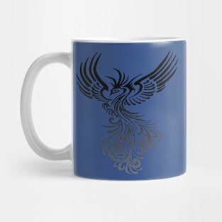Artistic Phoenix Black Grey Color Blend Mug